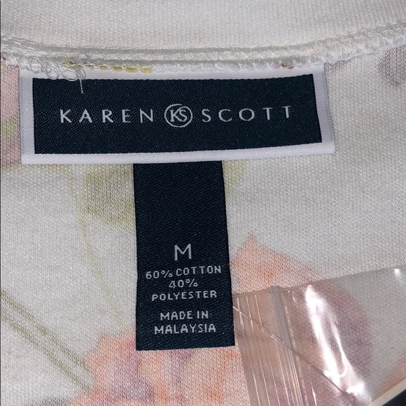 NWT Karen KS Scott TOP M - Picture 4 of 8